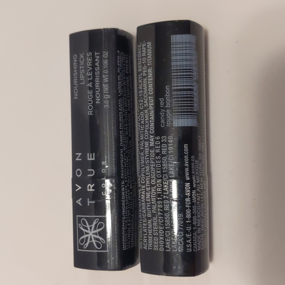 2 Avon True Color Nourishing Lipstick Candy Red